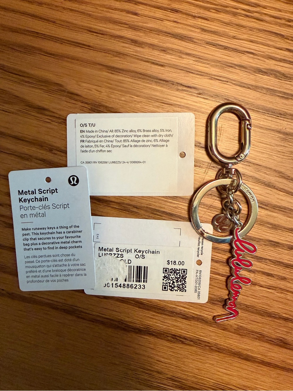 LuluLemon Keychain - Picture 2 of 4